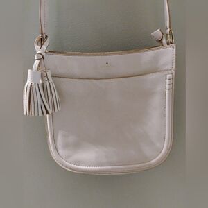 Kate Spade New York Hemsley Crossbody Bag Shoulder Bag Purse Nude Tan Leather